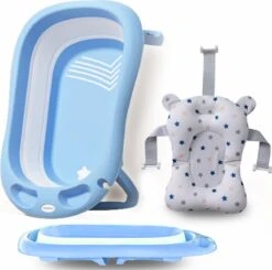 FOXSPORT Babybadje Opvouwbaar - 3 In 1 Opvouwbaar - Multifunctioneel -Inclusief Badkussen - Baby Badje - Babybad - Peuterbadje 83 × 48 × 23,5 Cm - Blauw -Winkel Voor Babyproducten 1200x1189 4