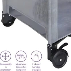 Prénatal Luxe Campingbedje Met Bodemverhoger - Inklapbaar Baby Campingbed - Reisbedje Met Wieltjes En Kruipluik - Inclusief Bodemmatras - 120 X 60 Cm - Grijs -Winkel Voor Babyproducten 1200x1193 12