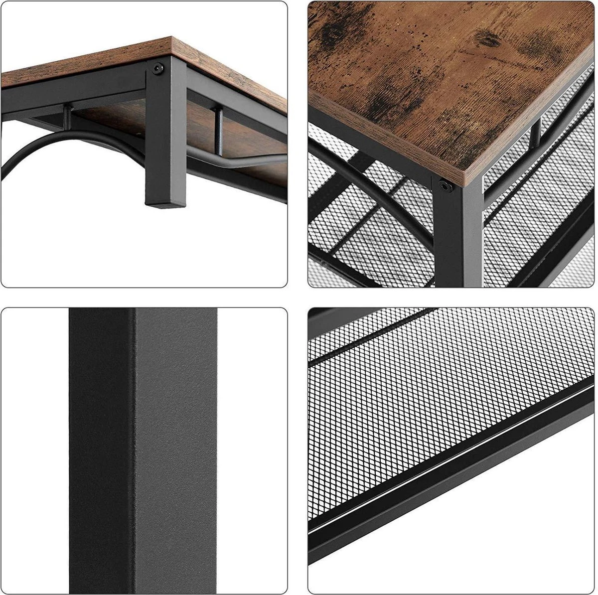 Merkloos Parya Home - Garderoberek Hoed En Kapstok, Zitbank / Hal Schoenenrek En Bank Met Planken, Hal Boom Met Haken, Metalen Frame Met Matte Afwerking, 80 X 32 X 178,5 Cm (L X B X H) 5 Merkloos Parya Home - Garderoberek Hoed En Kapstok, Zitbank / Hal Schoenenrek En Bank Met Planken, Hal Boom Met Haken, Metalen Frame Met Matte Afwerking, 80 X 32 X 178,5 Cm (L X B X H) - Afbeelding 3