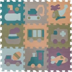 Free2Play By FreeON Speelkleed - Speelmat - Foam Puzzelmat - Voertuigen