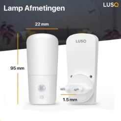 LUSQ® - LED Nachtlampje Met Bewegingssensor In Stopcontact - 2 Stuks - Nachtlampjes Met Bewegingssensor - Nacht Lamp Met Dag En Nacht Sensor - -Winkel Voor Babyproducten 1200x1200 1005