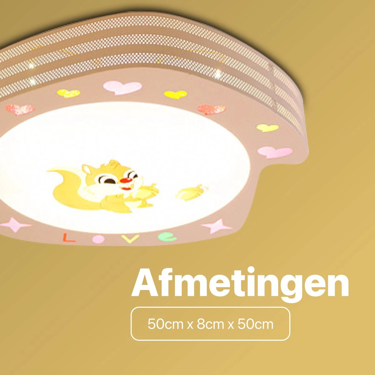 MIRO Luxe Plafondlamp - Babykamer - Kinderkamer - LED - Inclusief Afstandsbediening - 36 Watt - 220 Volt - 3 Verschillende Lichtstanden - Dimbaar - Eekhoorn 8 MIRO Luxe Plafondlamp - Babykamer - Kinderkamer - LED - Inclusief Afstandsbediening - 36 Watt - 220 Volt - 3 Verschillende Lichtstanden - Dimbaar - Eekhoorn - Afbeelding 6