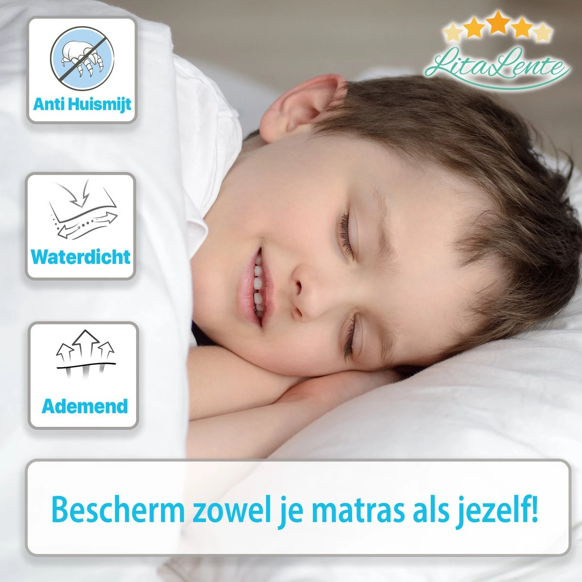 2x LitaLente Matrasbeschermer Waterdicht Babybedje 60x120 Cm - Ledikant Molton 60x120 - Baby Matrasbeschermer 60x120cm - Waterdicht En Ademend Huismijtwerend Matrasvernieuwer Matrashoes - Hoeslakenbadstof - Antibacteriëel - Rondom Elastiek 6 2x LitaLente Matrasbeschermer Waterdicht Babybedje 60x120 Cm - Ledikant Molton 60x120 - Baby Matrasbeschermer 60x120cm - Waterdicht En Ademend Huismijtwerend Matrasvernieuwer Matrashoes - Hoeslakenbadstof - Antibacteriëel - Rondom Elastiek - Afbeelding 4