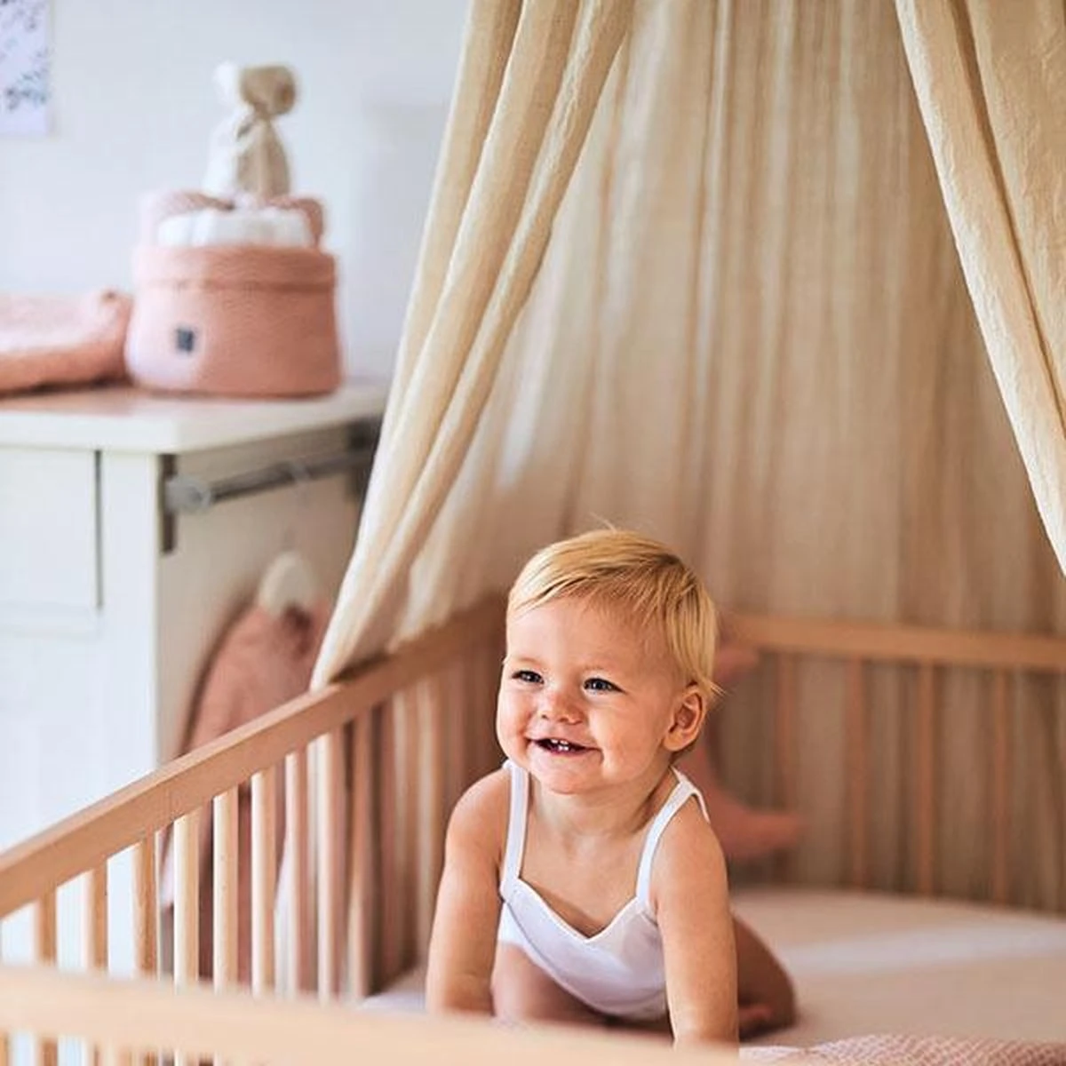 Jollein Baby Klamboe Vintage 245cm - Nougat 11 Jollein Baby Klamboe Vintage 245cm - Nougat - Afbeelding 9