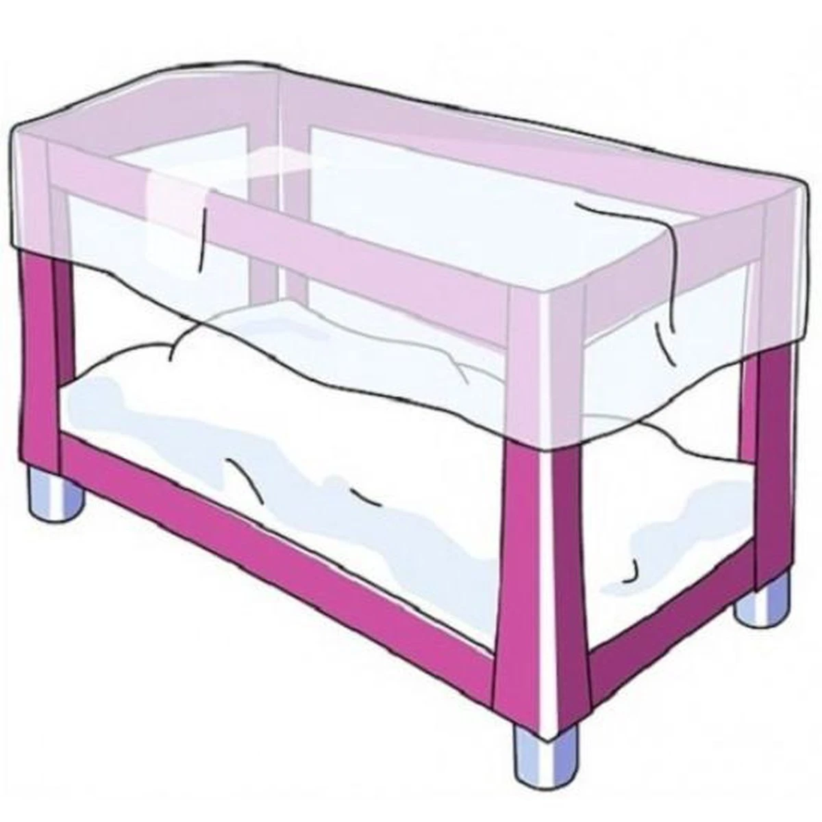 Babsana Klamboe Voor Campingbed - Wit 4 Babsana Klamboe Voor Campingbed - Wit - Afbeelding 2