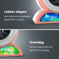 ProSova Slaaptrainer Voor Kinderen - Nieuw Model 2022 - Kinderwekker - Wake Up Light - Nachtlamp - Roze - + Gratis (E)-Slaapboek -Winkel Voor Babyproducten 1200x1200 1278