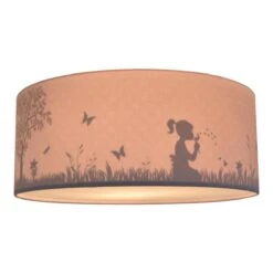 Plafondlamp Babykamer Dandelion Roze - Meisjes Lamp Schaduw Silhouette Effect - Plafonnière Kinderkamer Slaapkamer - Land Of Kids Kinderlamp -Winkel Voor Babyproducten 1200x1200 1305