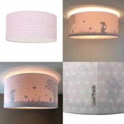 Plafondlamp Babykamer Dandelion Roze - Meisjes Lamp Schaduw Silhouette Effect - Plafonnière Kinderkamer Slaapkamer - Land Of Kids Kinderlamp -Winkel Voor Babyproducten 1200x1200 1306