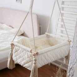 Hangwieg - Baby Schommelwieg Off-White - Newborn Baby Kribbe - Inclusief Bevestigingsmaterialen En Matras Op Maat! 11 Hangwieg - Baby Schommelwieg Off-White - Newborn Baby Kribbe - Inclusief Bevestigingsmaterialen En Matras Op Maat! -Winkel Voor Babyproducten 1200x1200 1383