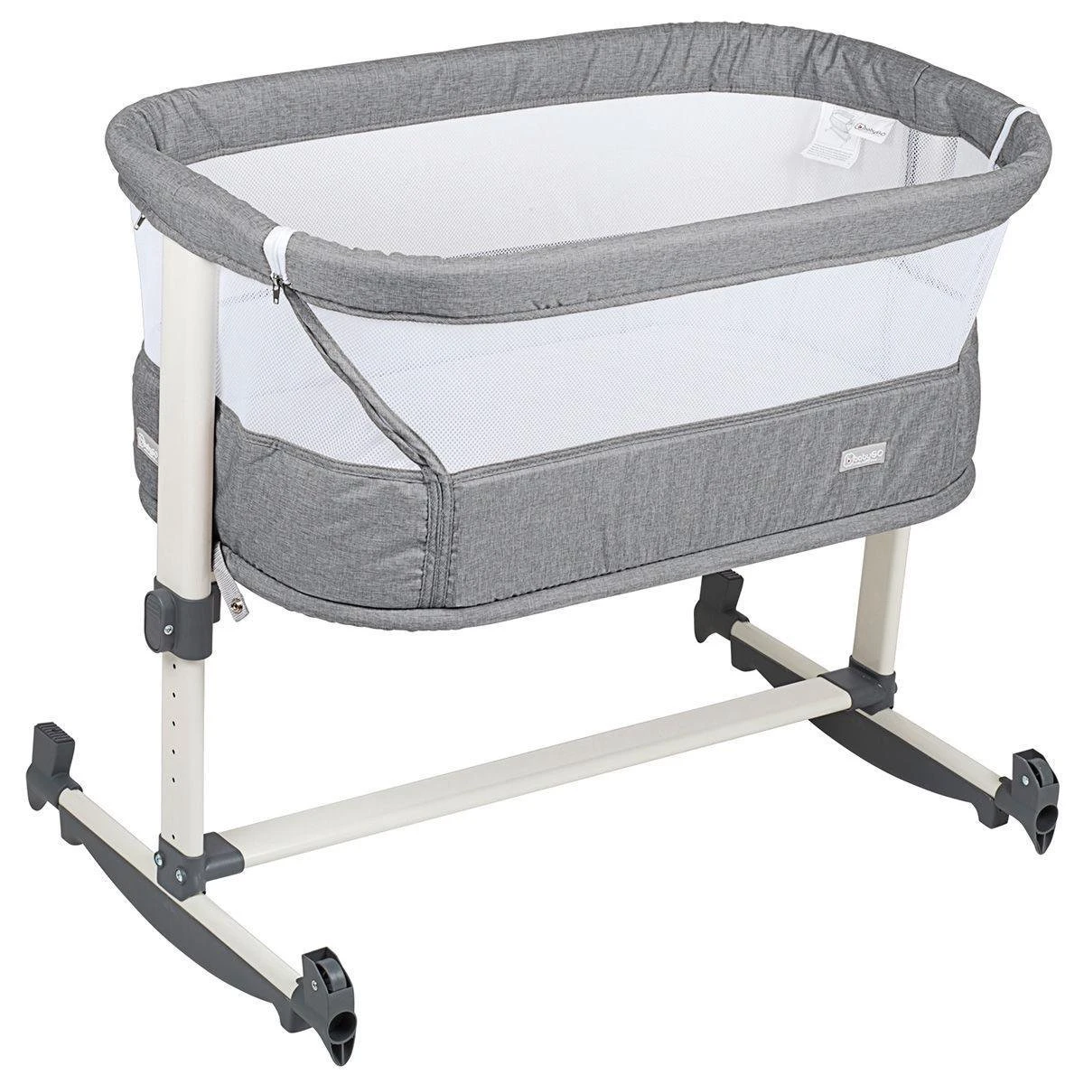 BabyGO Co Sleeper Wieg Met Schommelfuntie Vivaldi Grey 5 BabyGO Co Sleeper Wieg Met Schommelfuntie Vivaldi Grey - Afbeelding 3