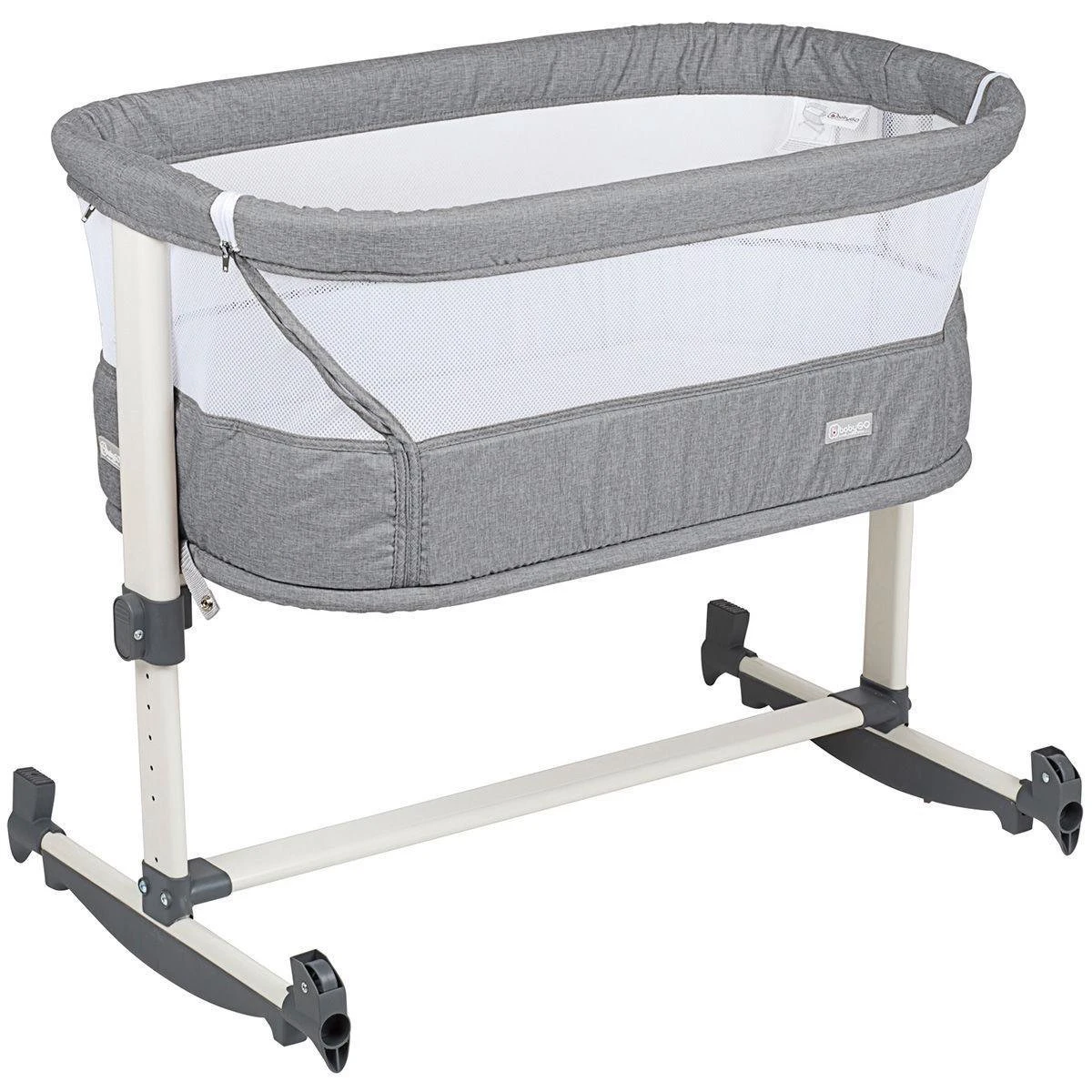 BabyGO Co Sleeper Wieg Met Schommelfuntie Vivaldi Grey 6 BabyGO Co Sleeper Wieg Met Schommelfuntie Vivaldi Grey - Afbeelding 4