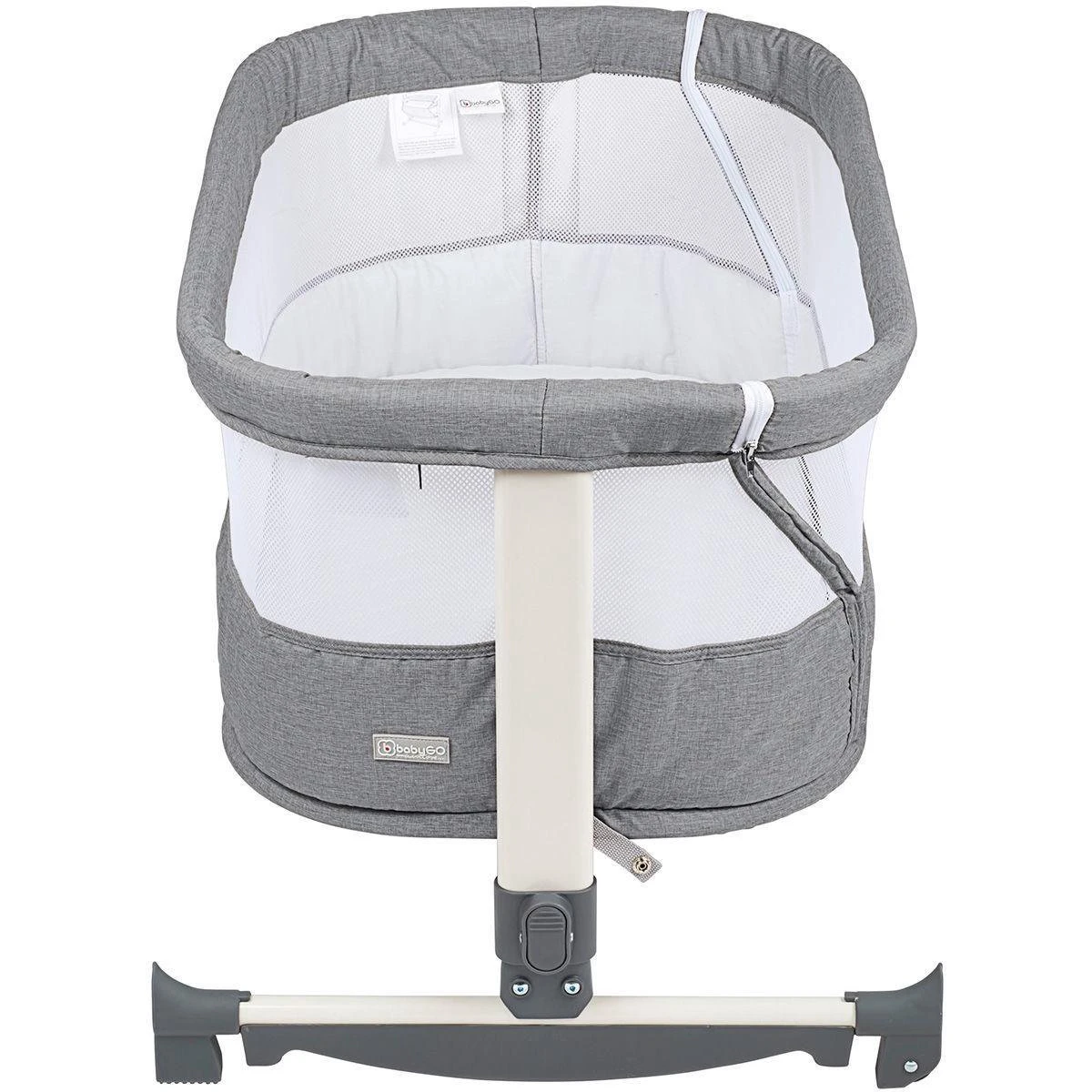 BabyGO Co Sleeper Wieg Met Schommelfuntie Vivaldi Grey 8 BabyGO Co Sleeper Wieg Met Schommelfuntie Vivaldi Grey - Afbeelding 6