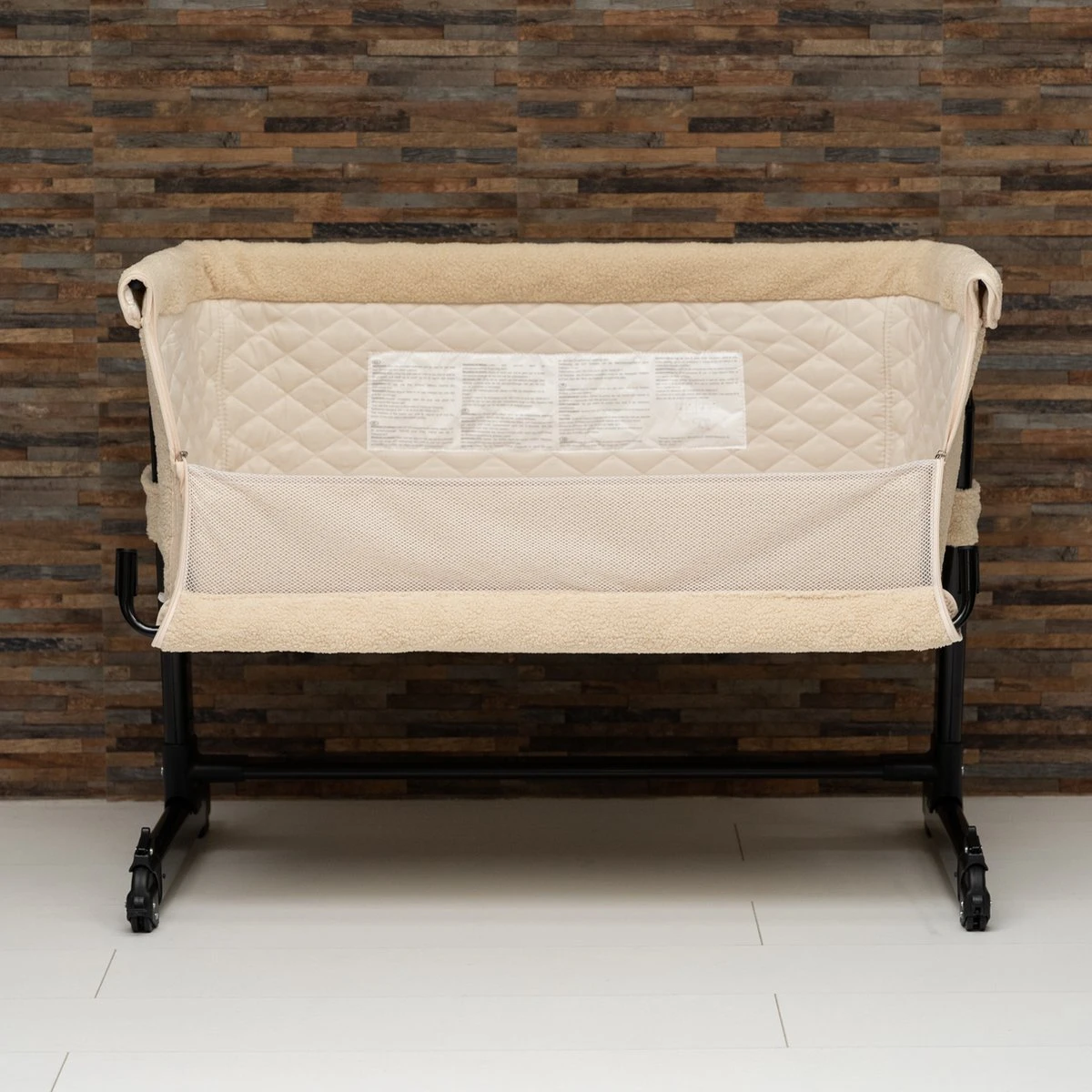 Born Lucky Sleepy Co Sleeper / Aanschuifwieg - Wieg - In Hoogte Verstelbaar - Verrijdbaar - Teddy Cream 11 Born Lucky Sleepy Co Sleeper / Aanschuifwieg - Wieg - In Hoogte Verstelbaar - Verrijdbaar - Teddy Cream - Afbeelding 9