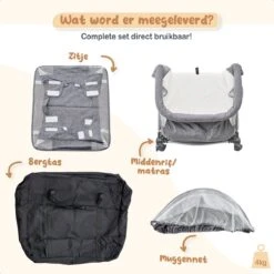 Twinky® Co-Sleeper – Opvouwbare Wieg En Aanschuifbed Voor Baby En Peuter – Incl. Matras – Reisbedje – Babybedje Voor Baby En Peuter -Winkel Voor Babyproducten 1200x1200 1445