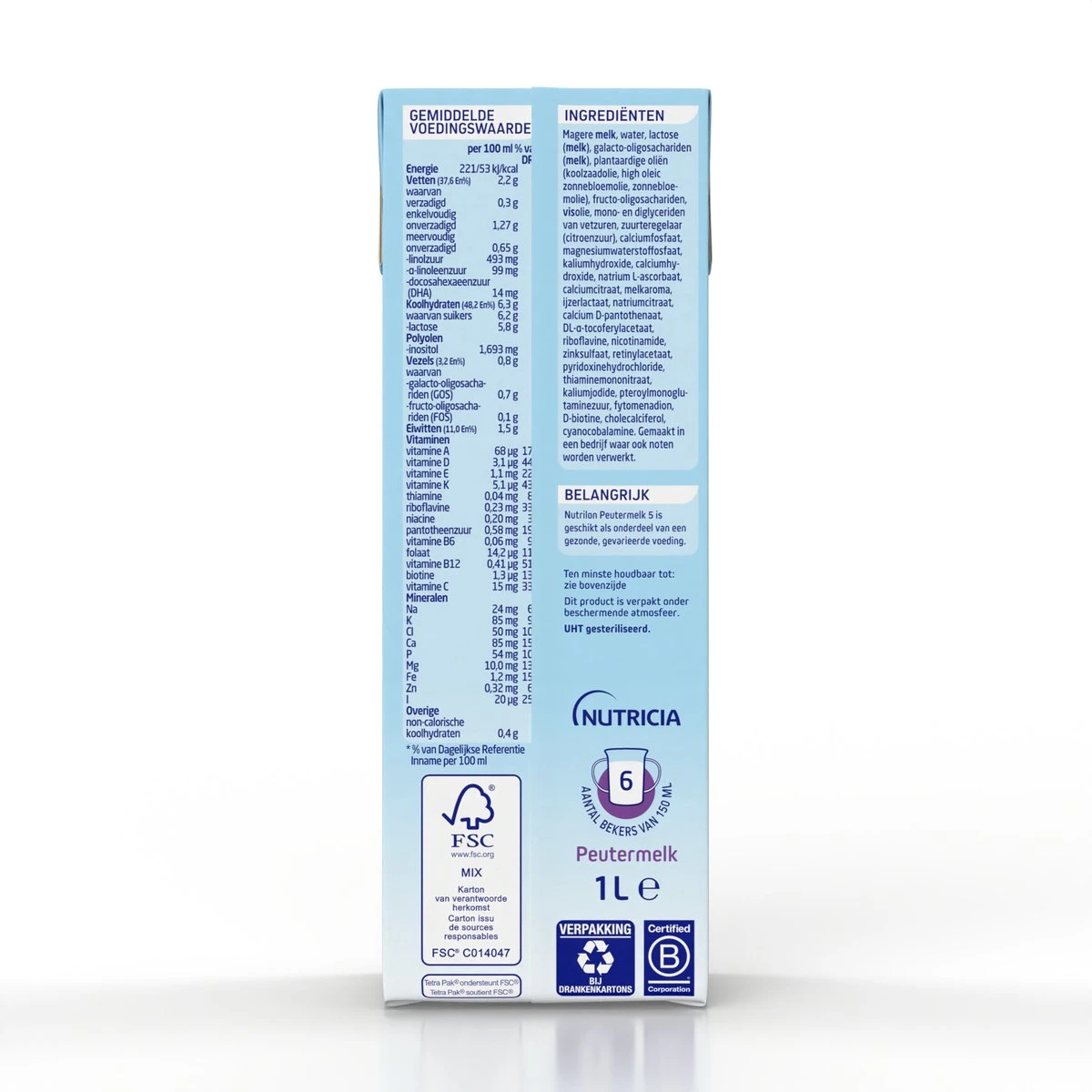 Nutrilon 5 Peutermelk Kant & Klaar - Van 2 Tot 3 Jaar - 4 X 1L 11 Nutrilon 5 Peutermelk Kant & Klaar - Van 2 Tot 3 Jaar - 4 X 1L - Afbeelding 9