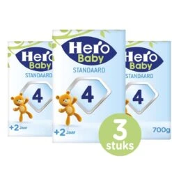 Hero Baby Peutermelk 4 (2+ Jaar) - 3 X 700gr - Babyvoeding 4 - Peutermelk - Met Melkvet - Palmolie Vrij