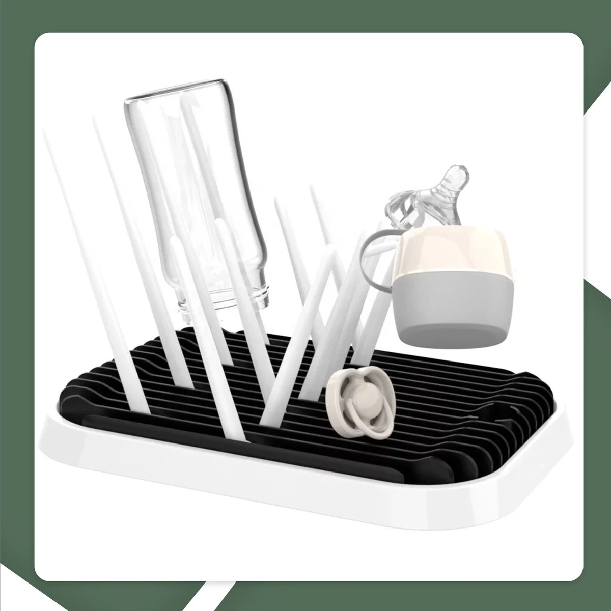 STACK Flessen Droogrek Met Flessenborstel | Zwart - Geschikt Voor Flessen En Doppen - Droogrek Voor Flessen - Baby Flessenrek - Afdruiprek Baby - Drying Rack - Babyfles Droogrek - Afdruiprek Fles Met Lekbak - Afdruiprek - Babyflessen - Flessenrek 6 STACK Flessen Droogrek Met Flessenborstel | Zwart - Geschikt Voor Flessen En Doppen - Droogrek Voor Flessen - Baby Flessenrek - Afdruiprek Baby - Drying Rack - Babyfles Droogrek - Afdruiprek Fles Met Lekbak - Afdruiprek - Babyflessen - Flessenrek - Afbeelding 4