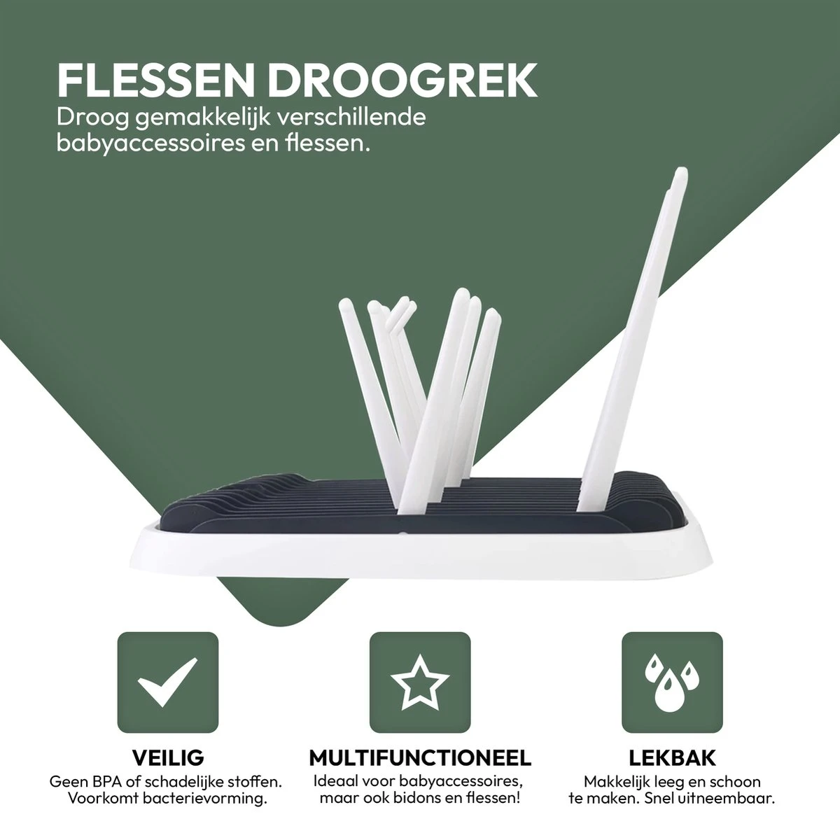 STACK Flessen Droogrek Met Flessenborstel | Zwart - Geschikt Voor Flessen En Doppen - Droogrek Voor Flessen - Baby Flessenrek - Afdruiprek Baby - Drying Rack - Babyfles Droogrek - Afdruiprek Fles Met Lekbak - Afdruiprek - Babyflessen - Flessenrek 8 STACK Flessen Droogrek Met Flessenborstel | Zwart - Geschikt Voor Flessen En Doppen - Droogrek Voor Flessen - Baby Flessenrek - Afdruiprek Baby - Drying Rack - Babyfles Droogrek - Afdruiprek Fles Met Lekbak - Afdruiprek - Babyflessen - Flessenrek - Afbeelding 6