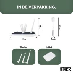 STACK Flessen Droogrek Met Flessenborstel | Zwart - Geschikt Voor Flessen En Doppen - Droogrek Voor Flessen - Baby Flessenrek - Afdruiprek Baby - Drying Rack - Babyfles Droogrek - Afdruiprek Fles Met Lekbak - Afdruiprek - Babyflessen - Flessenrek 18 STACK Flessen Droogrek Met Flessenborstel | Zwart - Geschikt Voor Flessen En Doppen - Droogrek Voor Flessen - Baby Flessenrek - Afdruiprek Baby - Drying Rack - Babyfles Droogrek - Afdruiprek Fles Met Lekbak - Afdruiprek - Babyflessen - Flessenrek -Winkel Voor Babyproducten 1200x1200 1740