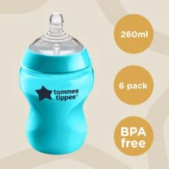Tommee Tippee Closer To Nature- Zuigflessen - Anti-koelik Ventiel - 260 Ml- Pak Van 6 Stuks - Multi -Winkel Voor Babyproducten 1200x1200 1897