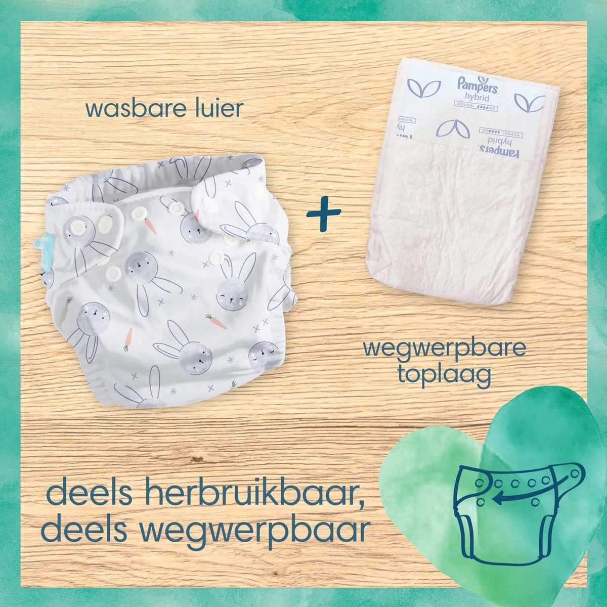 Pampers® Pampers - Harmonie Hybrid - Wasbare Luier - Probeerverpakking 8 Pampers® Pampers - Harmonie Hybrid - Wasbare Luier - Probeerverpakking - Afbeelding 6