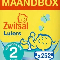 Zwitsal Luiers - Mini Maat 2 - 252 Stuks - Voordeelverpakking -Winkel Voor Babyproducten 1200x1200 214