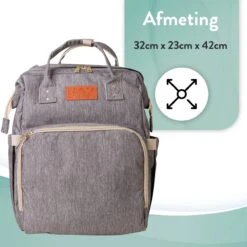 Luiertas Rugzak - Monx Luiertas Verzorgingstas Met Uitklapbaar Babybedje - Overzichtelijke Luierrugzak Extra Buggy En Kinderwagen Haken Inclusief Geïsoleerde Flessenhouder - Grijs -Winkel Voor Babyproducten 1200x1200 2247