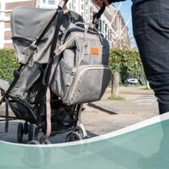 Luiertas Rugzak - Monx Luiertas Verzorgingstas Met Uitklapbaar Babybedje - Overzichtelijke Luierrugzak Extra Buggy En Kinderwagen Haken Inclusief Geïsoleerde Flessenhouder - Grijs -Winkel Voor Babyproducten 1200x1200 2252