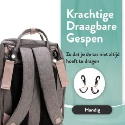 Luiertas Rugzak - Monx Luiertas Verzorgingstas Met Uitklapbaar Babybedje - Overzichtelijke Luierrugzak Extra Buggy En Kinderwagen Haken Inclusief Geïsoleerde Flessenhouder - Grijs -Winkel Voor Babyproducten 1200x1200 2259