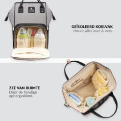 Buxibo Luier- En Verzorgingstas Inclusief USB Oplaadstation - Baby Rug Tas Met Isoleervak - Diaper Backpack Bag - Reis Rugzak - Grote Capaciteit - 23.8L - Zwart -Winkel Voor Babyproducten 1200x1200 2283