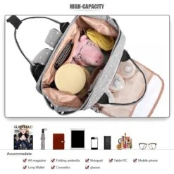 Miss Lulu Luier- En Verzorgingstas Rugzak - Grijs (E6705 D2-GY) -Winkel Voor Babyproducten 1200x1200 2305