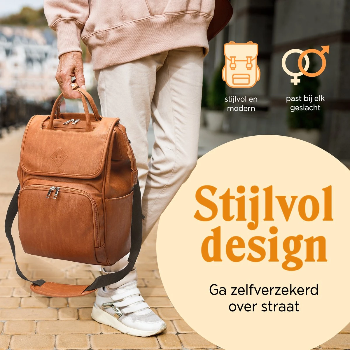 JeRie Luiertas Rugzak – Verschoonmatje – Verzorgingstas – Luiertassen – Met Kinderwagen Haken - Bruin 10 JeRie Luiertas Rugzak – Verschoonmatje – Verzorgingstas – Luiertassen – Met Kinderwagen Haken - Bruin - Afbeelding 8