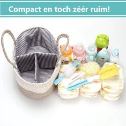 ADSafety - Luxe Katoenen Luiertas - Inclusief Uitneembare Organizer - Verzorgingstas - Opbergtas - Commode Mandje - Baby Spullen - Crème -Winkel Voor Babyproducten 1200x1200 2313