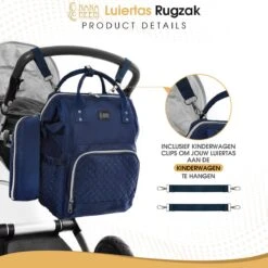 NanaBeebi Luiertas - Rugzak - Met Isoleervak - Blauw- Inclusief Flessenwarmhouder En Kinderwagenhaken 17 NanaBeebi Luiertas - Rugzak - Met Isoleervak - Blauw- Inclusief Flessenwarmhouder En Kinderwagenhaken -Winkel Voor Babyproducten 1200x1200 2325