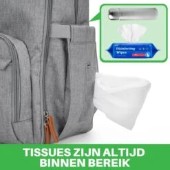 Brisby Slijtvaste Luiertas – Verzorgingstas – Met Buggymontage - Lichtgrijs -Winkel Voor Babyproducten 1200x1200 2328