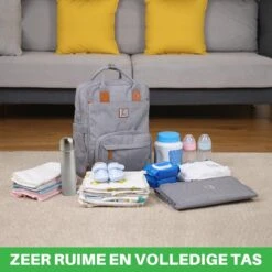 Brisby Slijtvaste Luiertas – Verzorgingstas – Met Buggymontage - Lichtgrijs -Winkel Voor Babyproducten 1200x1200 2332