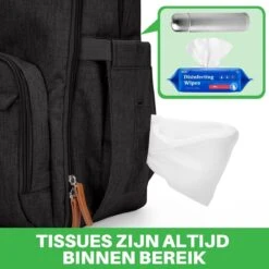 Brisby Slijtvaste Luiertas – Verzorgingstas – Met Buggymontage - Zwart -Winkel Voor Babyproducten 1200x1200 2354