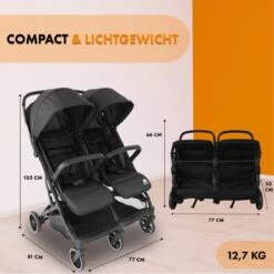 Deryan Luxe Rolo X2 Dubbele Buggy - Duo Buggy - Zwart 20 Deryan Luxe Rolo X2 Dubbele Buggy - Duo Buggy - Zwart -Winkel Voor Babyproducten 1200x1200 2446