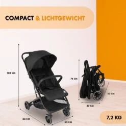 Deryan Rolo Luxe Lichtgewicht Buggy - Zwart -Winkel Voor Babyproducten 1200x1200 2505