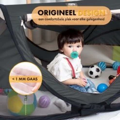 Deryan Peuter Luxe Campingbedje – Inclusief Zelfopblaasbare Matras - Zwart -Winkel Voor Babyproducten 1200x1200 2588
