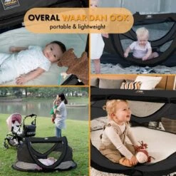 Deryan Peuter Luxe Campingbedje – Inclusief Zelfopblaasbare Matras - Zwart -Winkel Voor Babyproducten 1200x1200 2589