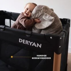 Deryan Luxe Campingbed Compleet - 120x60cm - Bodemverhoger - Verschoonblad - Opbergmand - Zwart -Winkel Voor Babyproducten 1200x1200 2616