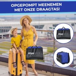 Merkloos Voetensteun - Vliegtuigbedje - Premium Quality XL - Reisbedje - Met Speciale Draagtas - Vliegtuig Kussen - Voetenbankje Of Poef - Met Slaapmasker & Pomp - Grijs -Winkel Voor Babyproducten 1200x1200 2652