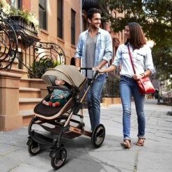 KIDUKU- 3 In 1 Combi-kinderwagen- Bruin/goud- Buggy Incl. Autostoeltje-regenhoes- Inklapbaar -Winkel Voor Babyproducten 1200x1200 2844