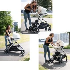 Deryan Evy Kinderwagen - Duo Kinderwagen - Uitbreidbaar - Inclusief Reiswieg - Creme -Winkel Voor Babyproducten 1200x1200 2902