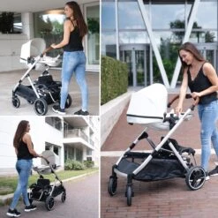 Deryan Evy Kinderwagen - Duo Kinderwagen - Uitbreidbaar - Inclusief Reiswieg - Creme -Winkel Voor Babyproducten 1200x1200 2904