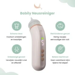 Babily® - Elektrische Neusreiniger Voor Baby's - 0 T/m 6 Jaar - Neuszuiger - Neuspeer - Snoetenpoetser - Toetenveger - Aspirator - Incl. 5 Zuigkrachtstanden En 3 Kalmerende Melodieën -Winkel Voor Babyproducten 1200x1200 507