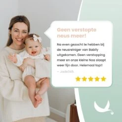 Babily® - Elektrische Neusreiniger Voor Baby's - 0 T/m 6 Jaar - Neuszuiger - Neuspeer - Snoetenpoetser - Toetenveger - Aspirator - Incl. 5 Zuigkrachtstanden En 3 Kalmerende Melodieën -Winkel Voor Babyproducten 1200x1200 515