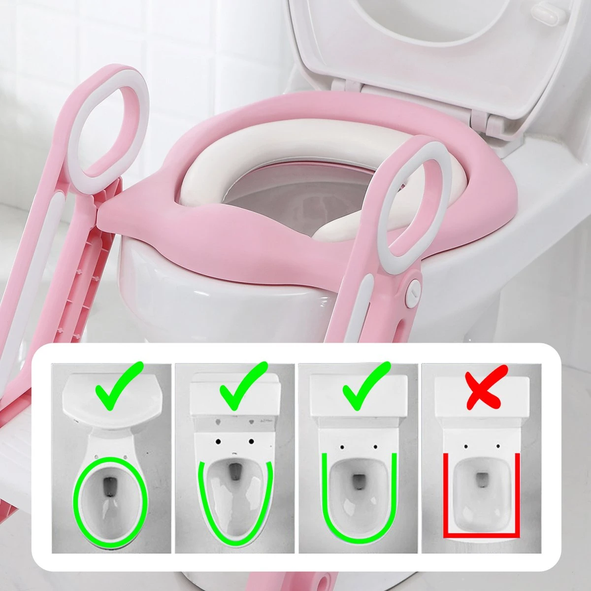 LifeGoods WC Verkleiner Met Trapje - Trainer Met Opstapje - 2 Tot 7 Jaar - Roze/Wit 5 LifeGoods WC Verkleiner Met Trapje - Trainer Met Opstapje - 2 Tot 7 Jaar - Roze/Wit - Afbeelding 3