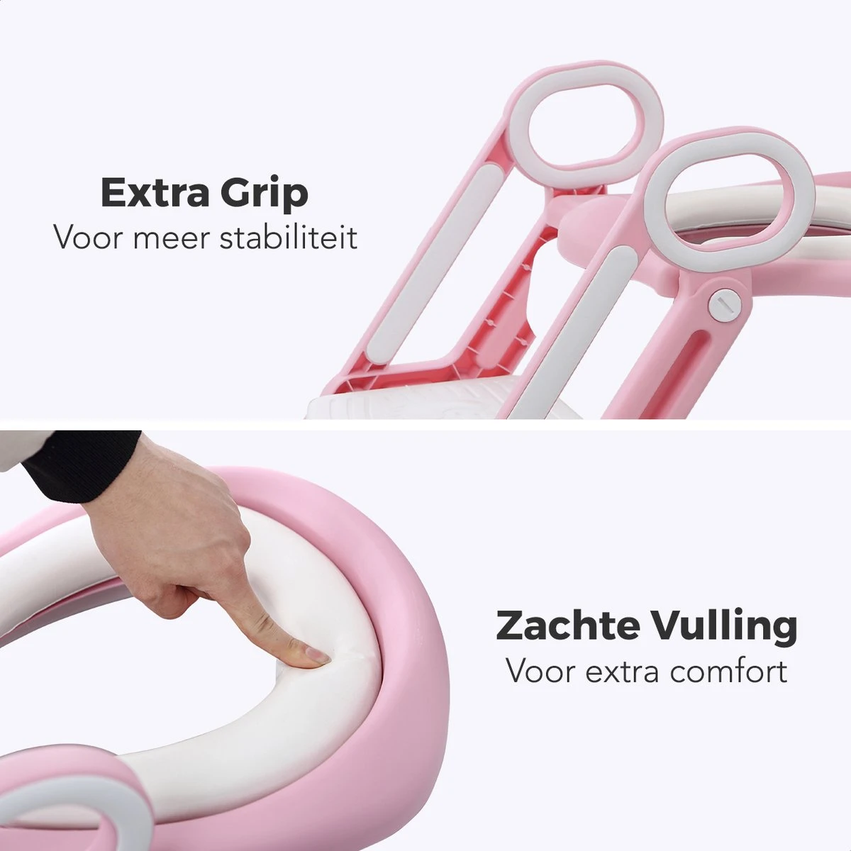 LifeGoods WC Verkleiner Met Trapje - Trainer Met Opstapje - 2 Tot 7 Jaar - Roze/Wit 6 LifeGoods WC Verkleiner Met Trapje - Trainer Met Opstapje - 2 Tot 7 Jaar - Roze/Wit - Afbeelding 4